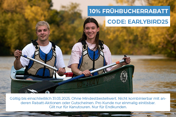 Frühbucherrabatt 10% mit dem Code earlybird25