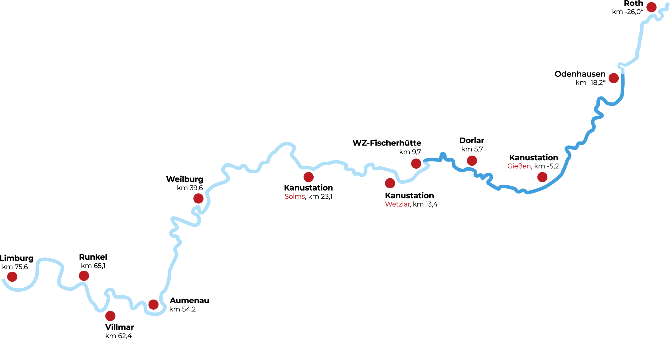 Lahnkarte Odenhausen - Wetzlar-Fischerhütte Lahnkarte Odenhausen - Wetzlar-Fischerhütte
