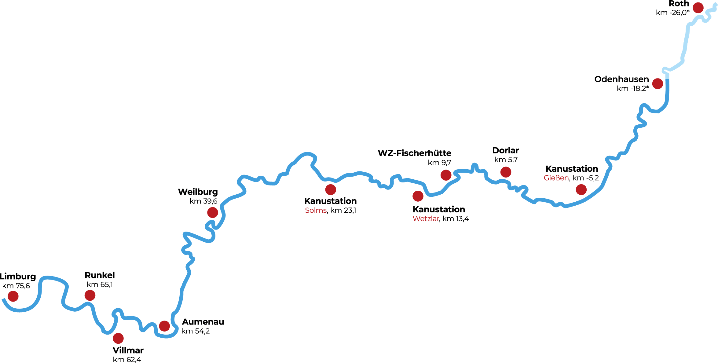 Lahnkarte Odenhausen - Limburg