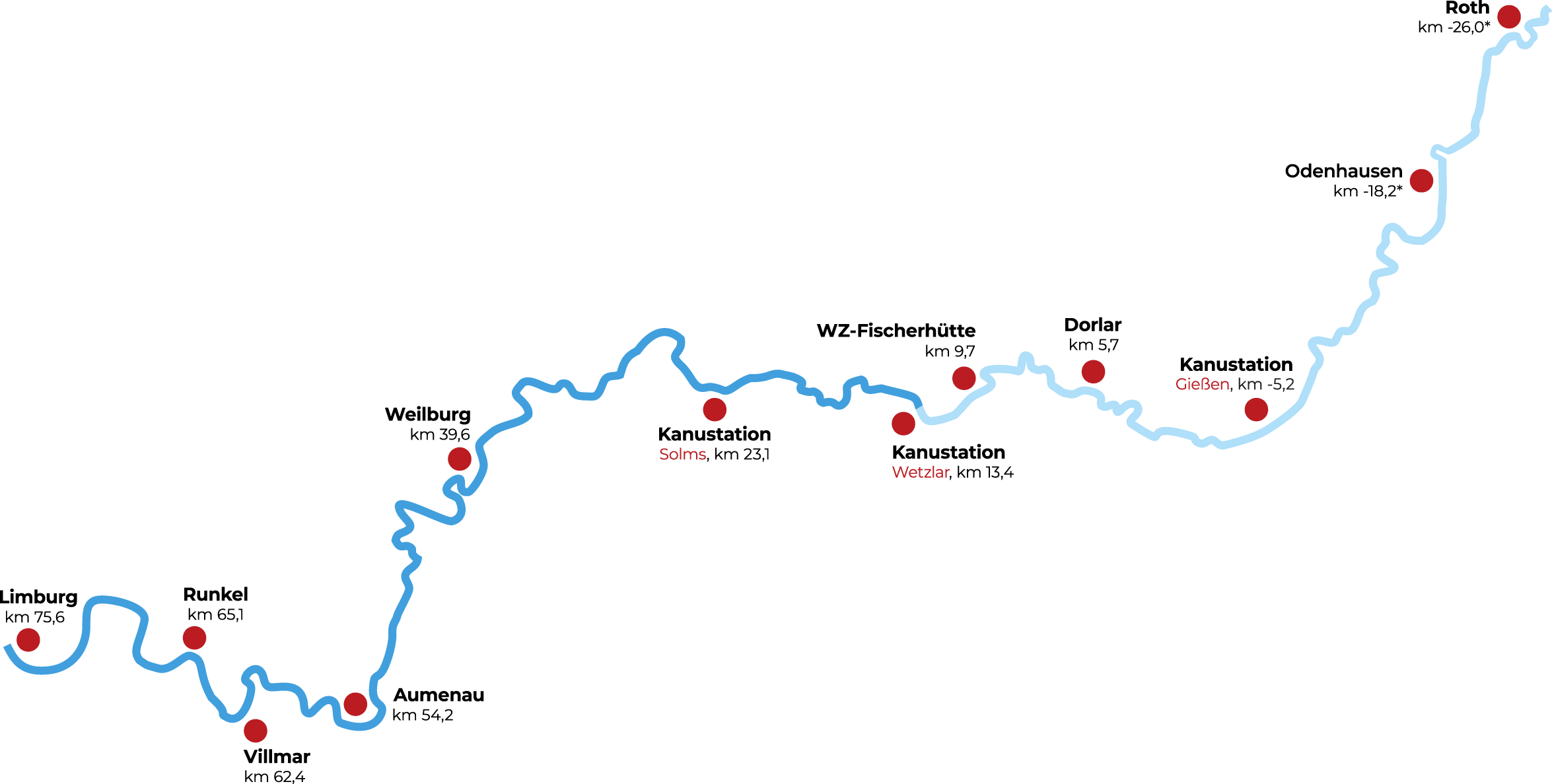 Lahnkarte Wetzlar - Limburg