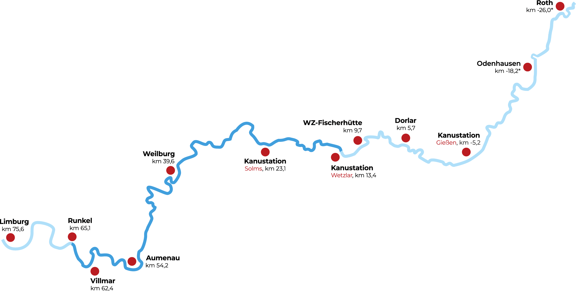 Lahnkarte Wetzlar - Runkel